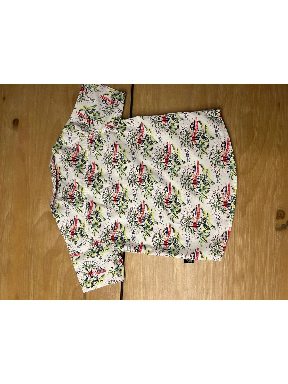 American Hawk Boys' Tropical Print Button-Up Shirt and Red Shorts Set Size 2T
